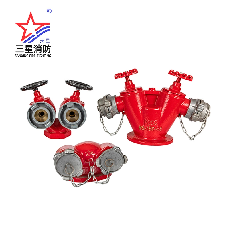 Double Body, Double Outlet Pressure Reducing and Steadying Indoor Hydrant, Fire Valve