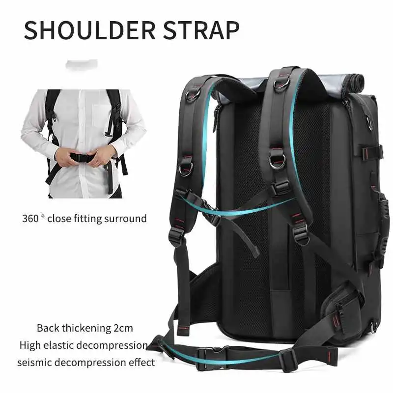 Strapazierfähiges Wasserdichtes Kletterleinwand Outdoor Sport Reisen Camping Wandern Wandern Rucksack