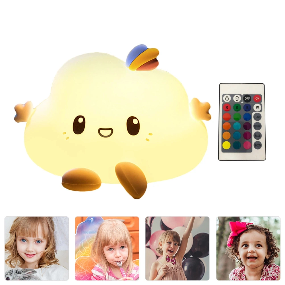 Cartoon Children Night Light Silicone Rechargeable Table Light Lovely Cloud Light Children Night Lamp