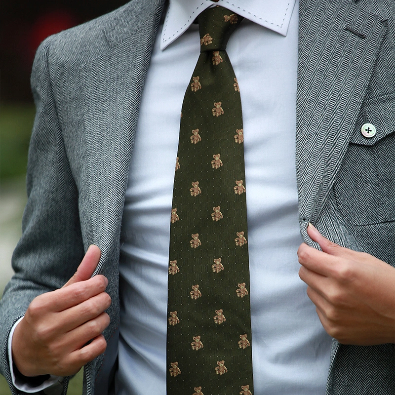 Ручной рисунок Pure Silk TIE мужской жаккардовый повседневный шелковый галстук С пользовательской меткой