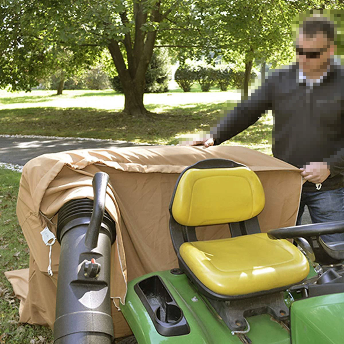 Bolsa de hojas de tractor de césped, 54 Cu. PIES Bolsa de hojas estándar - 120 pulg. Apertura (bolsa más grande) Bolsa de residuos de patio duradera Herramientas de jardín Wyz12001