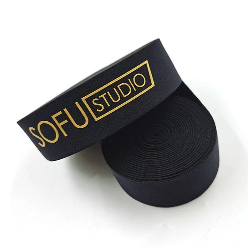 Wholesale Non-Slip Transparent Silicone Logo Elastic Webbing for Clothes