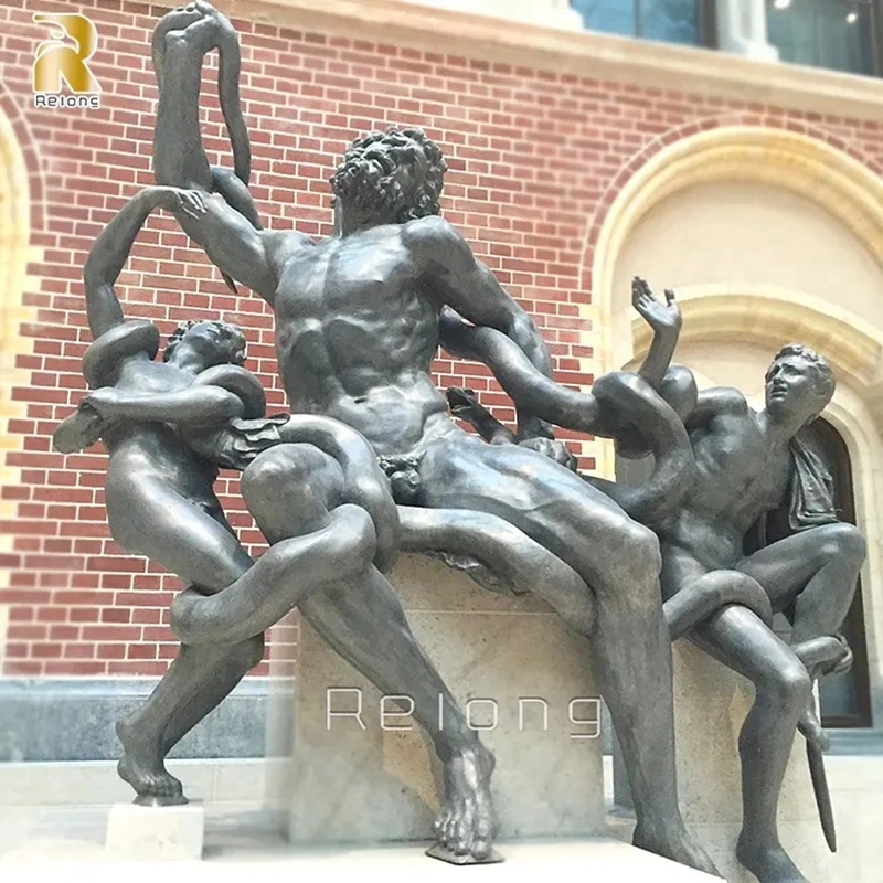 Popular Antique Outdoor &amp; Indoor Brass Arte Ornament Escultura Bronce Laocoon y sus hijos Statues for Sale