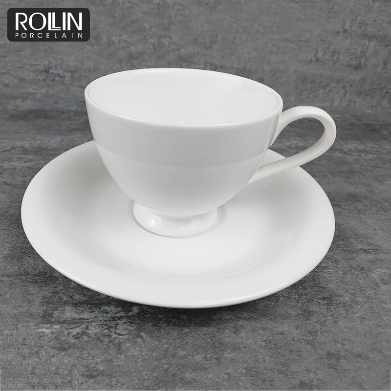 Popular Design Porcelain coffee Cup with Saucer for Restaurant