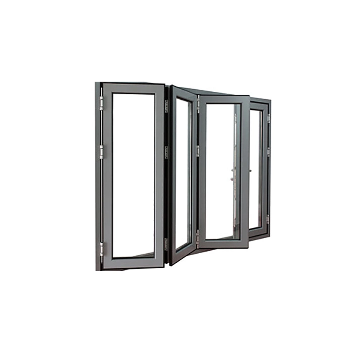 Arch Windows Fold Balcony Glazing Folding Invisible Frameless Double Glass Window with Thermal Break