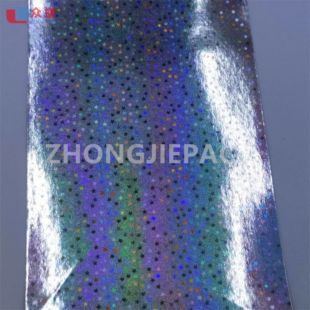 Christmas Gift Packaging Laser Star Pattern Hologram Film Lamination Paperboard Waterproof Paper