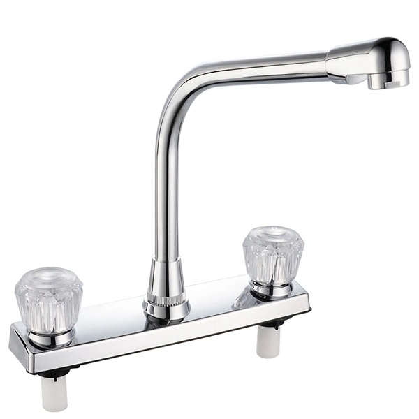 Double Handle ABS Plastic Kitchen Faucet with Good Chrome Plate