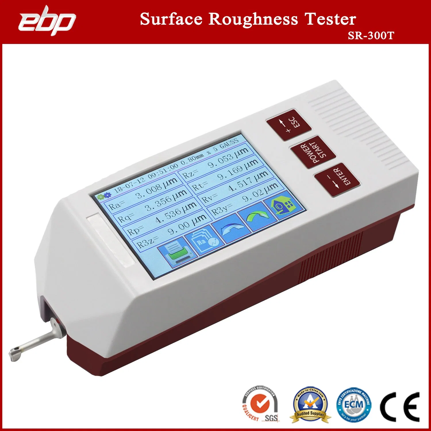 Pocket Size Surface Roughness Tester Follow ISO DIN Measurement Method