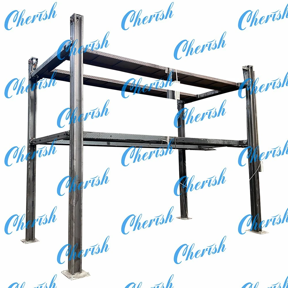 CE Certified PLC Control Hydraulic Three Car Vertical Stack Parking Lifter