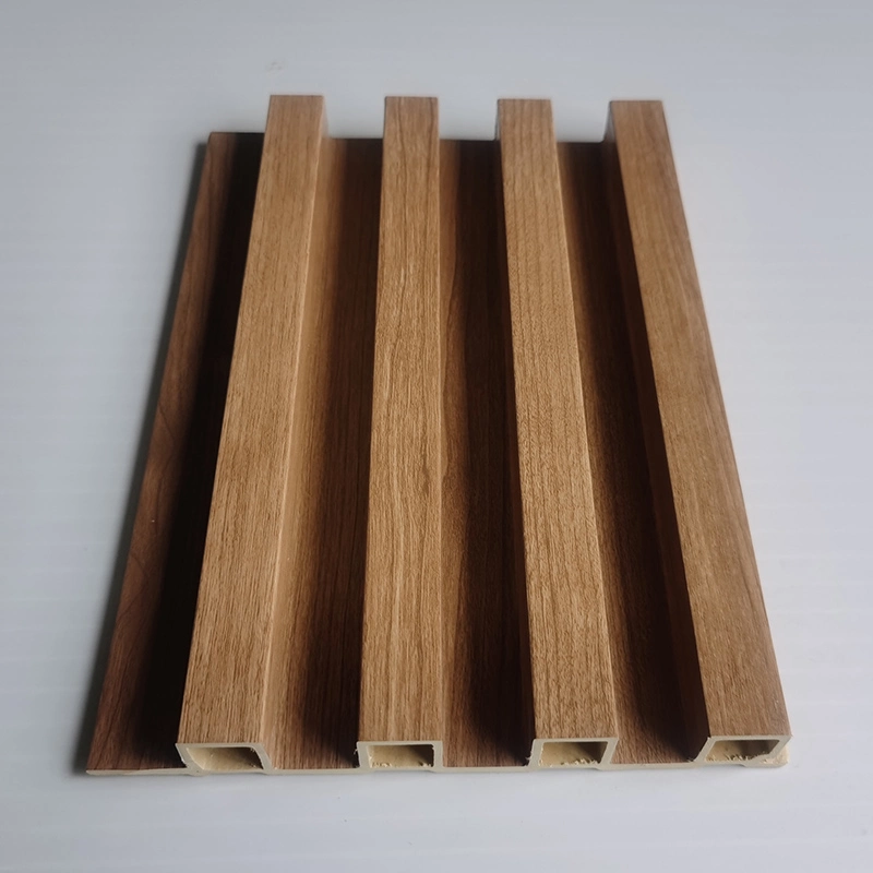 Wood Plastic PVC Wall Panel WPC PVC Cladding Boards Interior Exterior Fluted Wall Panels WPC Wall Panel