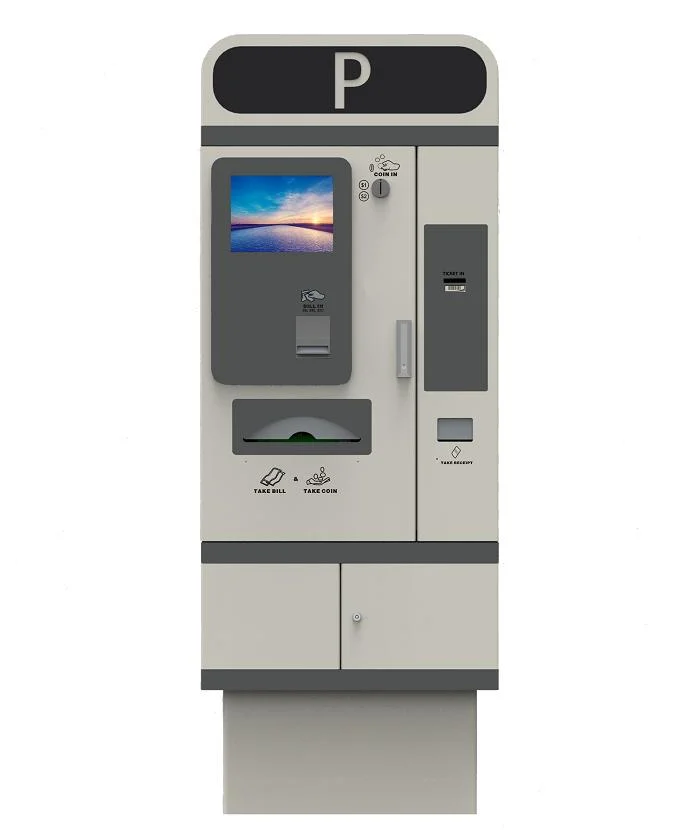 Système de contrôle intelligent de stationnement de voiture Pay on Foot POF Pay on Exit Poe Station Machine de paiement automatique Kiosque de paiement sans surveillance