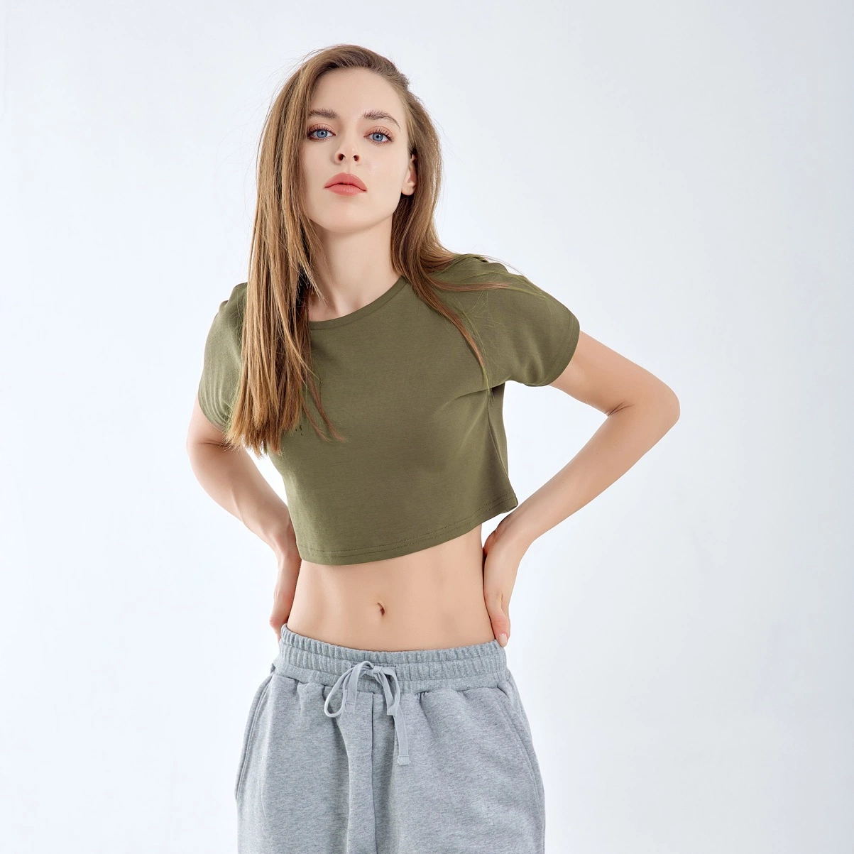 Women's Ultra Soft High quality/High cost performance  Custom Crop Top Shirt Blank Apparel Available for Custom Logo, Embroidery, Design (Low Manufacturer Wholesale/Supplier Price)