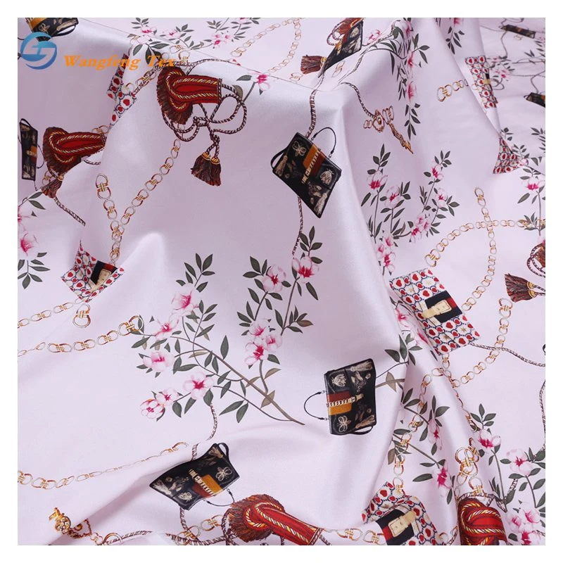 Digital Textildruck Kleid Flamingo Muster Afrikanischen Druck Seide Spandex Blend Fabric