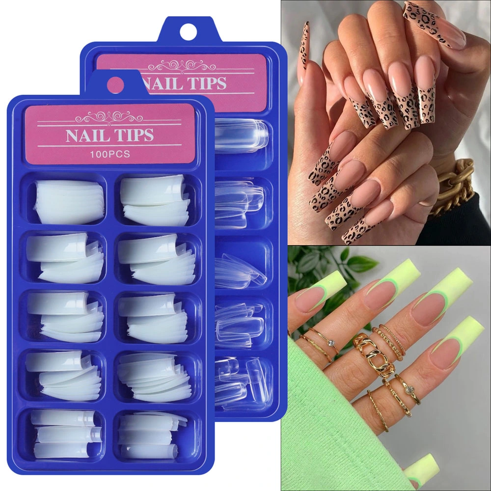 French False Nails Natural Clear Press on False Nail Tips