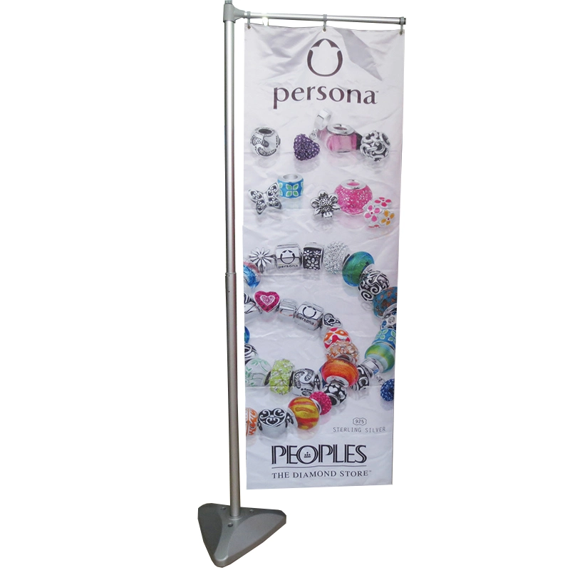 Outdoor Wide Plastic Base Fabric Banner Stand