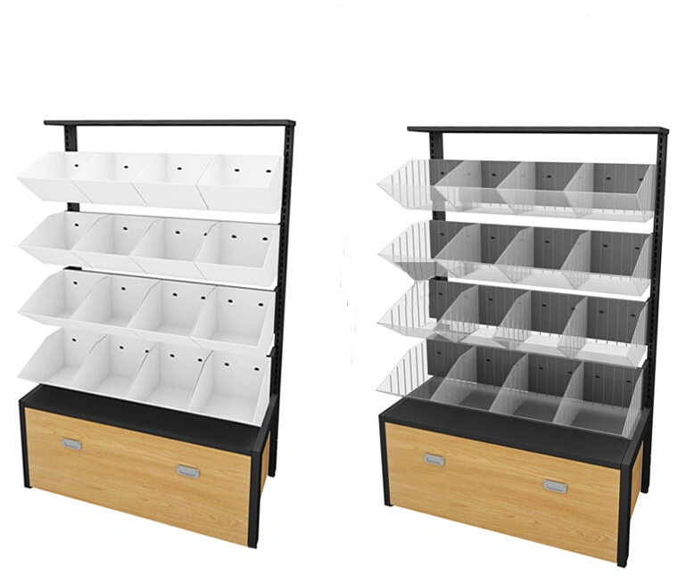 Supermarket Snack Display Shelving Bulk Snack Cabinet Plastic Box Shelving Rack for Bakery