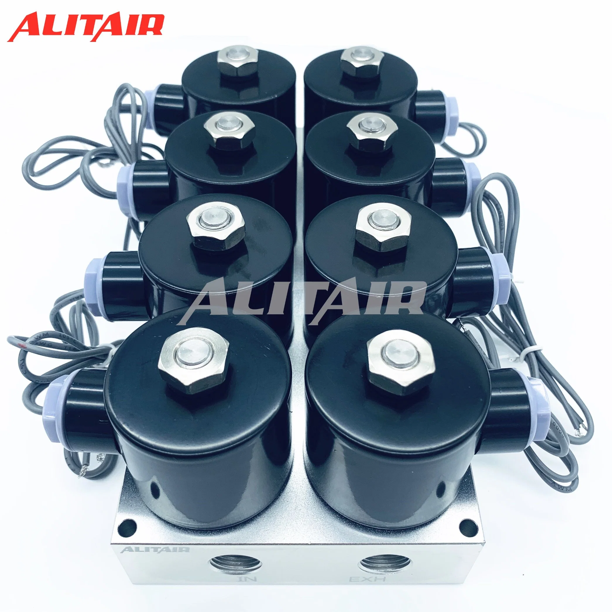 4 Way Manifold Block Air Bag Shock Spring Suspension Parts Air Suspension Control Valves for Truck Trailer