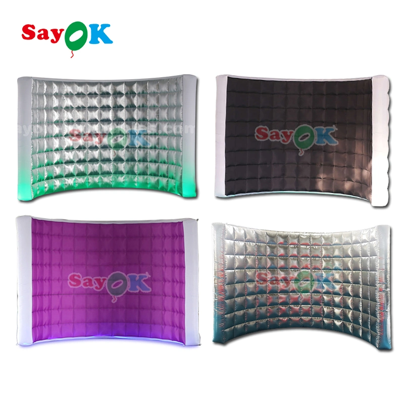 Customized Indoor LED Inflatable Photo Booth Wall Inflatable Air Wall for Sale