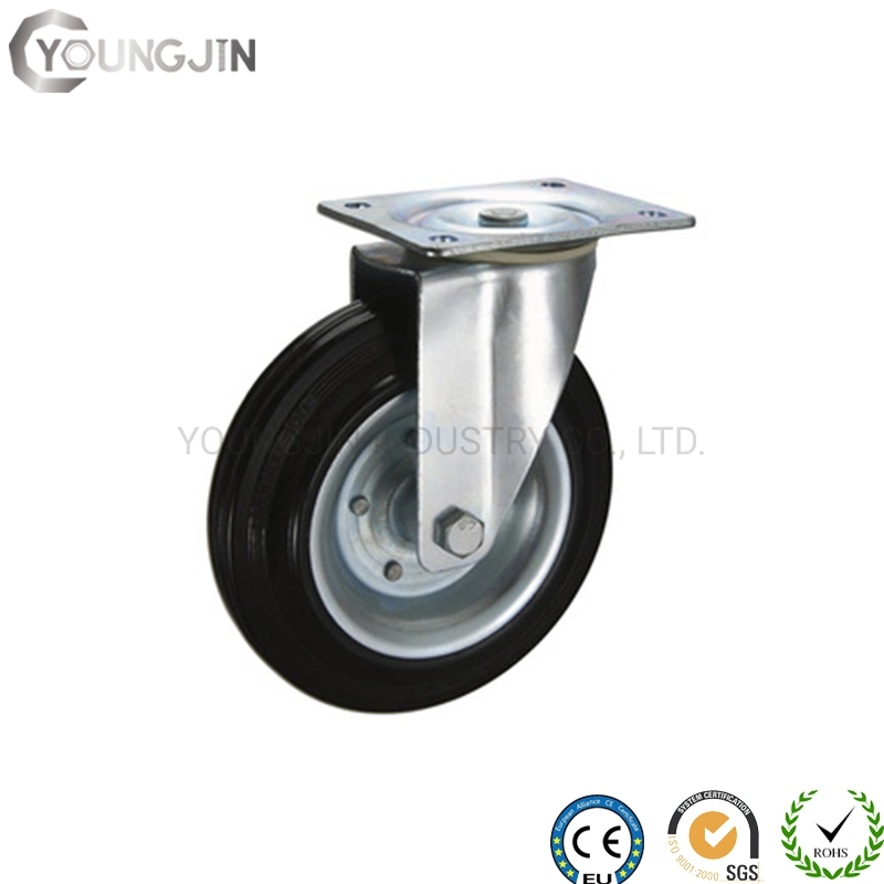 Steel Core Caster Wheels for Garbage Bin Trolley Dustbin Trush Bin