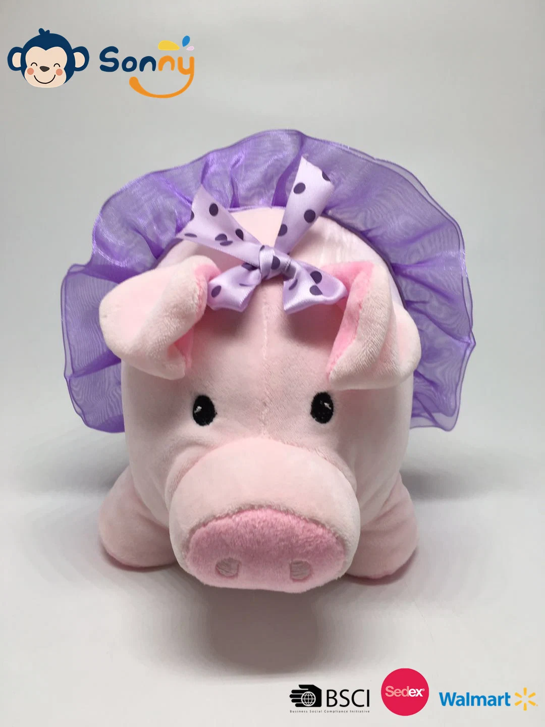 20 Cm 2 Asstd Plush Piggy Bank Toy W/ Music Musical Stuffed Toy Cute & Practical Gifts for 0+