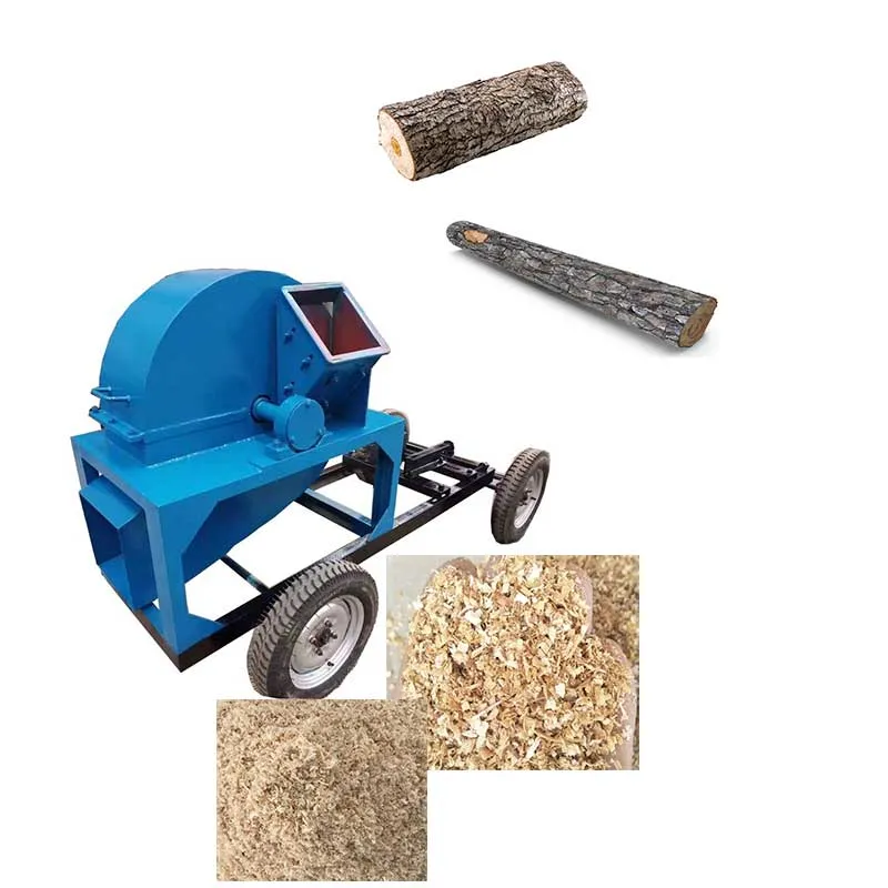 Pto Tractor Driven Electric Wood Chippertree Shredder Machine Portable Small Hammer Mill Wood Log Pallet Branch Crusher