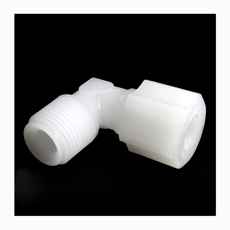 PVDF 90 Hot Degree Male Elbow Vsjoco Union Connectors Plastic Bushing Sealed Pipe Extension Joint