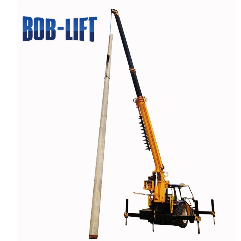 Hydraulic 6 Ton Telescopic Boom Auger Drill Truck Mounted Crane