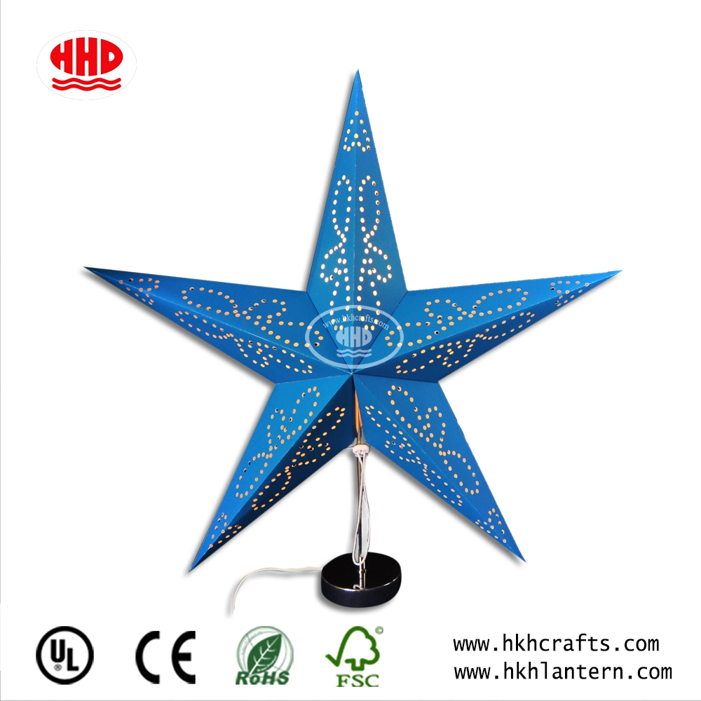 LED Desk Lamp Table Light Paper Star with Metal Base