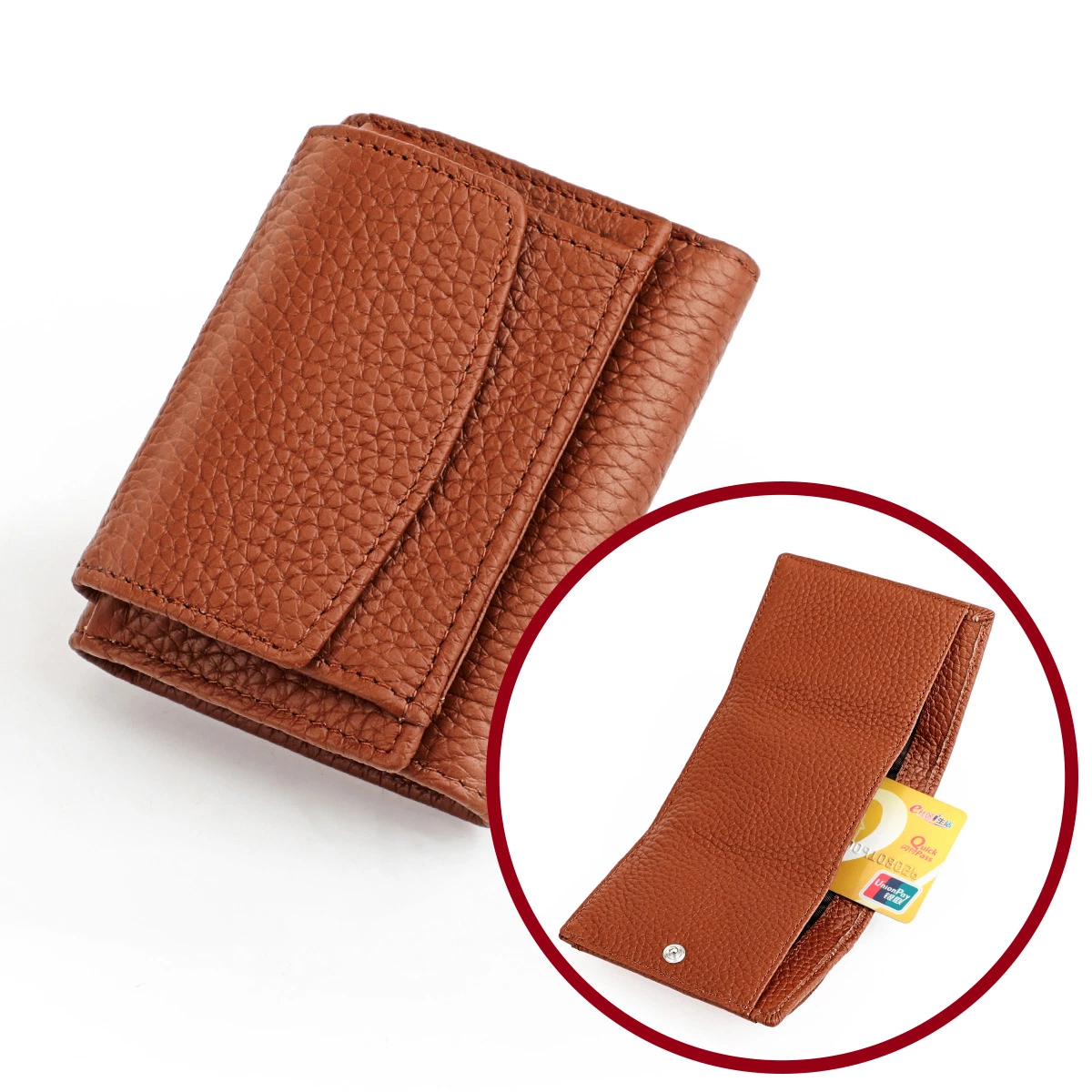 Korean Version Unisex Magic Wallet Money Clip Purse Slim Elastic Wallet Men Retro Cow Leather Wallet ID Credit Card Cases