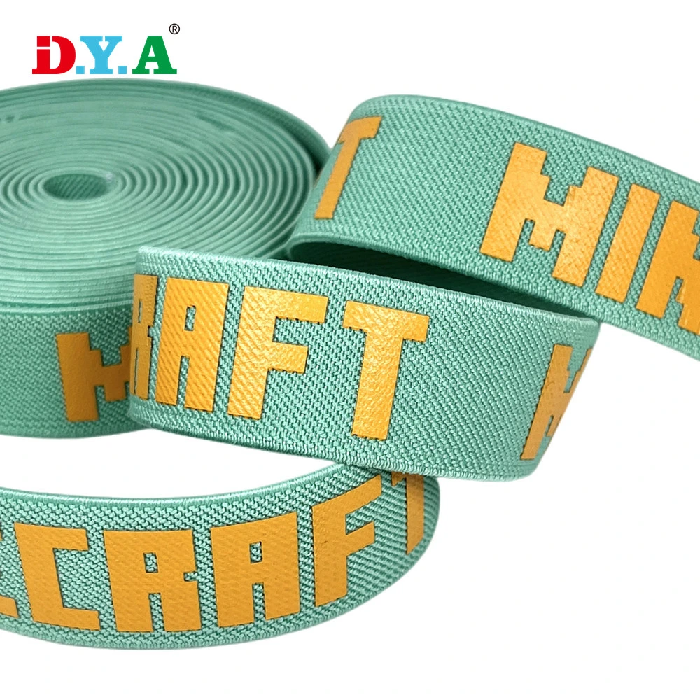 Factory Best Selling Attractive Customized Logo Print Elastic Band Silicone Printed Elastic Tape