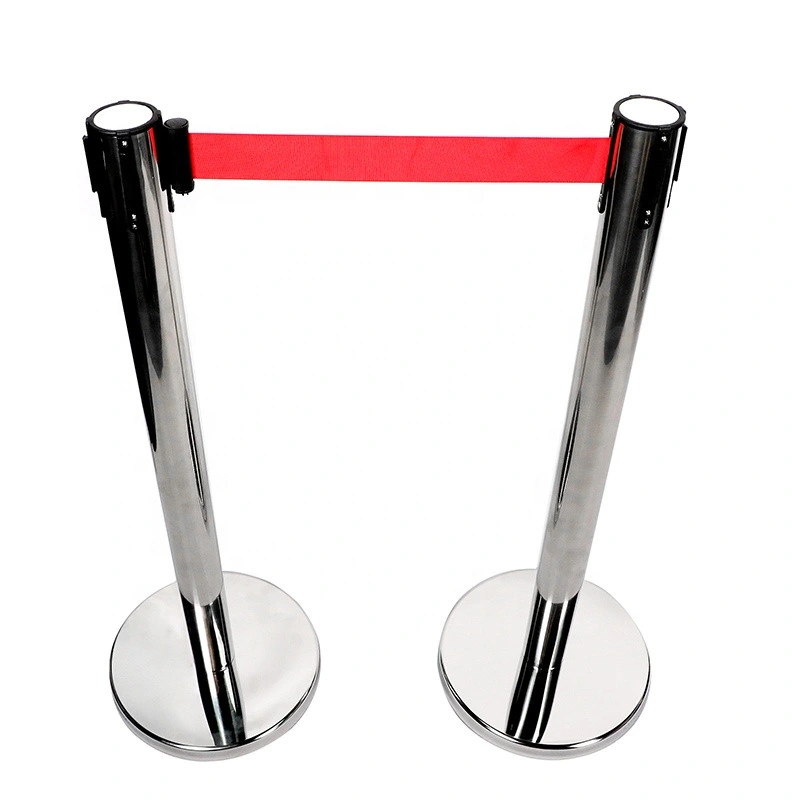 Retractable Stainless Steel Queue Crowd Control Safety Traffic Barrier