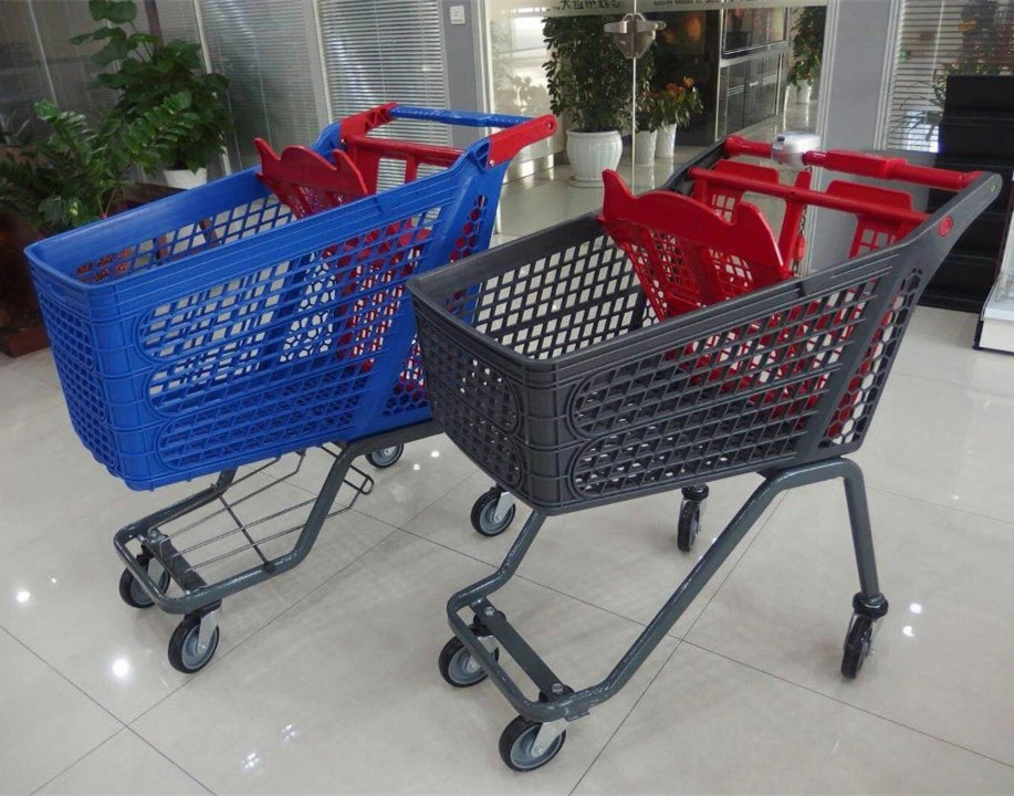 Nuevos productos de supermercado de plástico Carrito de Compras de la fábrica de Changshu