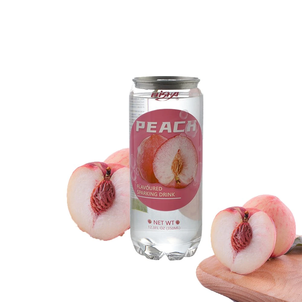 French Natural Sweet Private Label 350ml Peach Flavor Sparkling Water