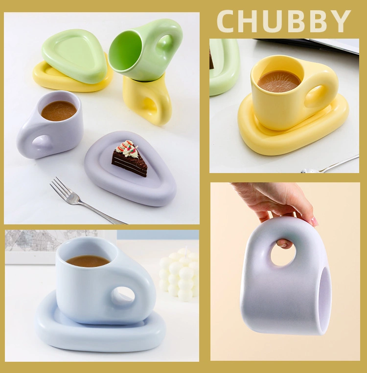 Wholesale/Supplier High-Grade Ceramic Coffee Cups and Saucers, High-Quality Personalized Cups