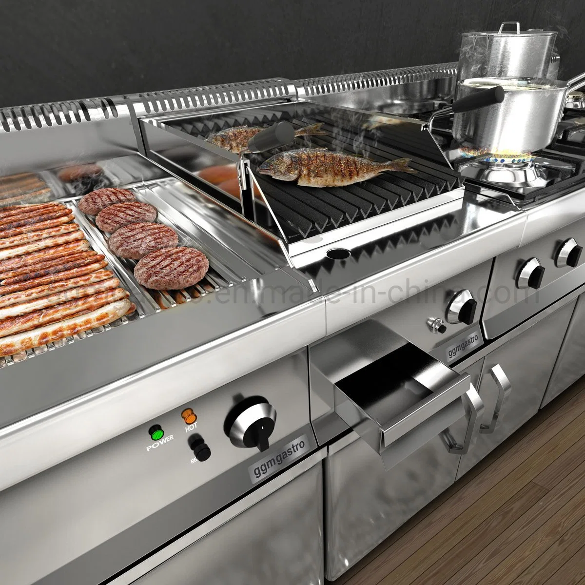 Gewerbliche Küchengeräte Edelstahl Counter Top Electric Flat Grill