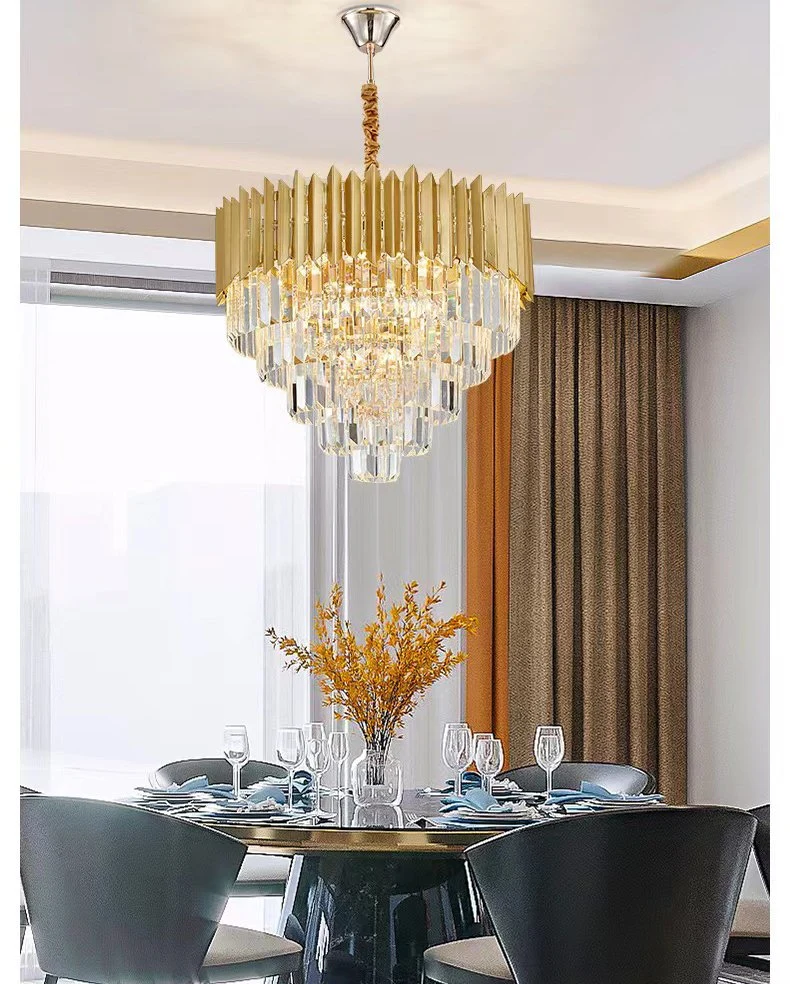 Konig Lighting China Crystal Light lustre Factory Hotel Hall Large Candeeiro pendente e lustre de cristal para o Restaurant OEM ODM Custom Crystal Plafon