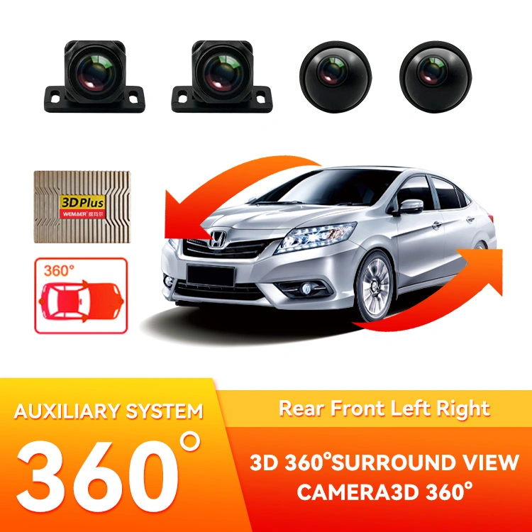 Wemaer HD Bird View Monitor Car Camera Ahd Panoramic Parking Security System Recording Device Module 3D Car 360 Camera