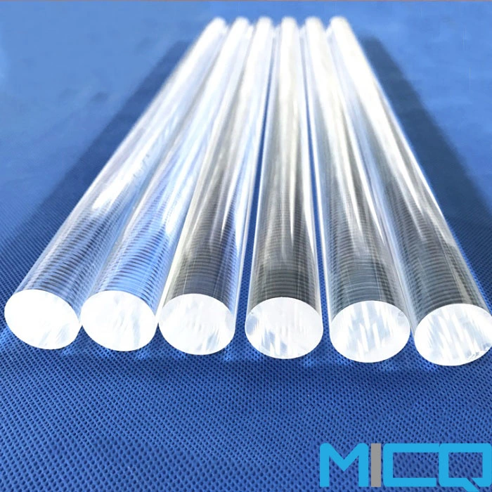 Clear Silica Fused Polished Quartz Rod Can Be Customized