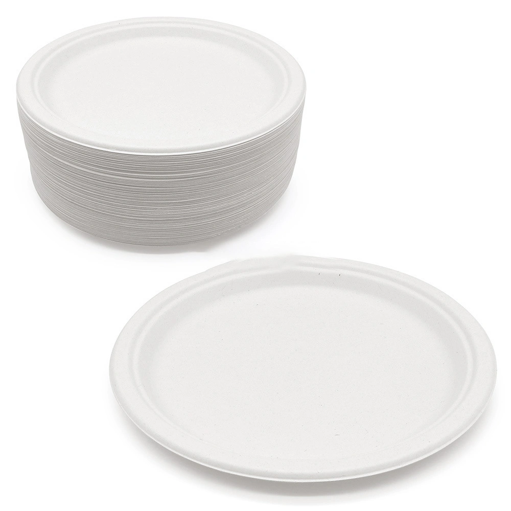 Factory Custom Multi - Specification Round Bagasse Tableware for Food Packaging