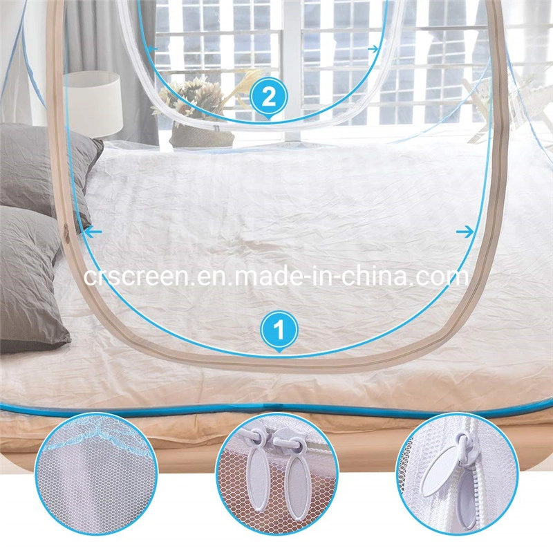 100% Polyester Folding Design Double Bed Pop up Mosquito Net for Babies