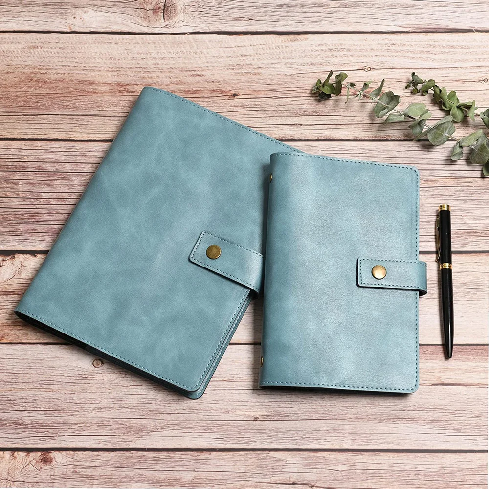 High quality/High cost performance  Personalized Printed Logo Leather Custom A5 Dotted PU Cover Note Book with Pen Holder