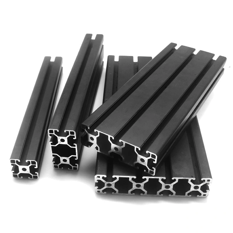 4040 European Standard Anodized Linear Rail Black Aluminum Profile Extrusion with 40 Series 8mm Slot for CNC DIY Laser Engraving
