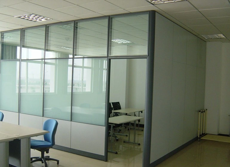 Modern Decorative Blackoperable Interior Glass Curtain Glass Partition Design Wall (SZ-WS631)