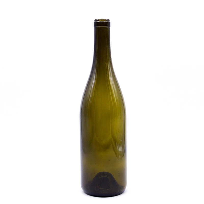 Hot Sell 750ml Dark Green Bordeaux Burgundy Wine Glass Bottles