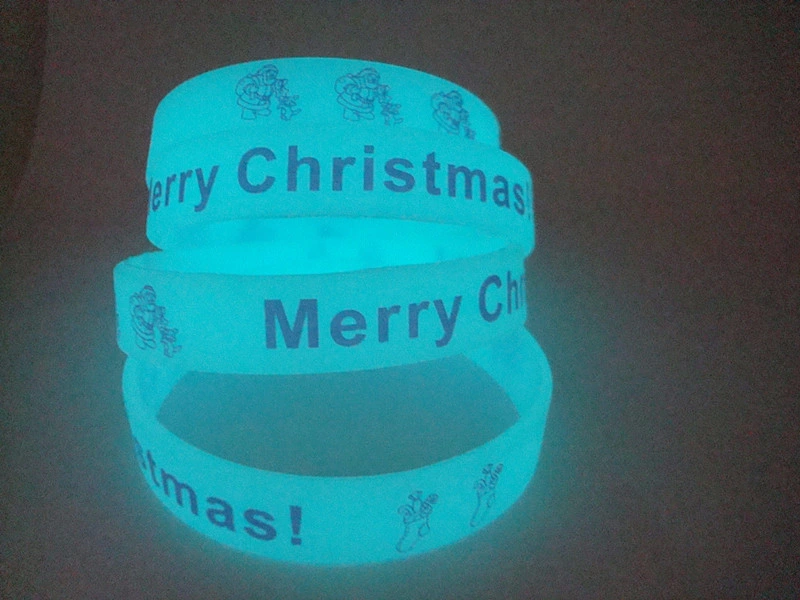 Pulsera de silicona de color fluorescente personalizado relleno de la muñequera de tinta