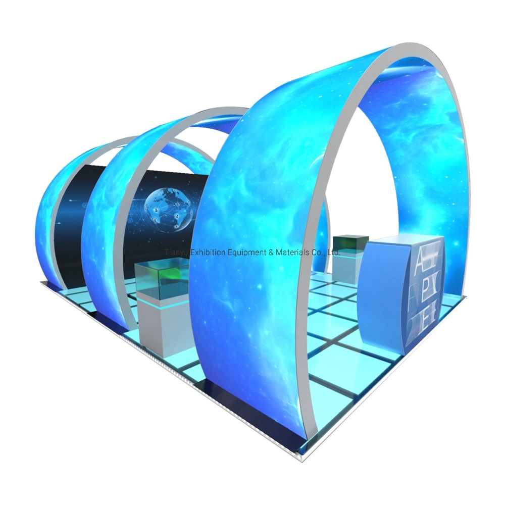 3X3 Portable Tension Fabric Trade Show Display Exhibition Modular Booth Design