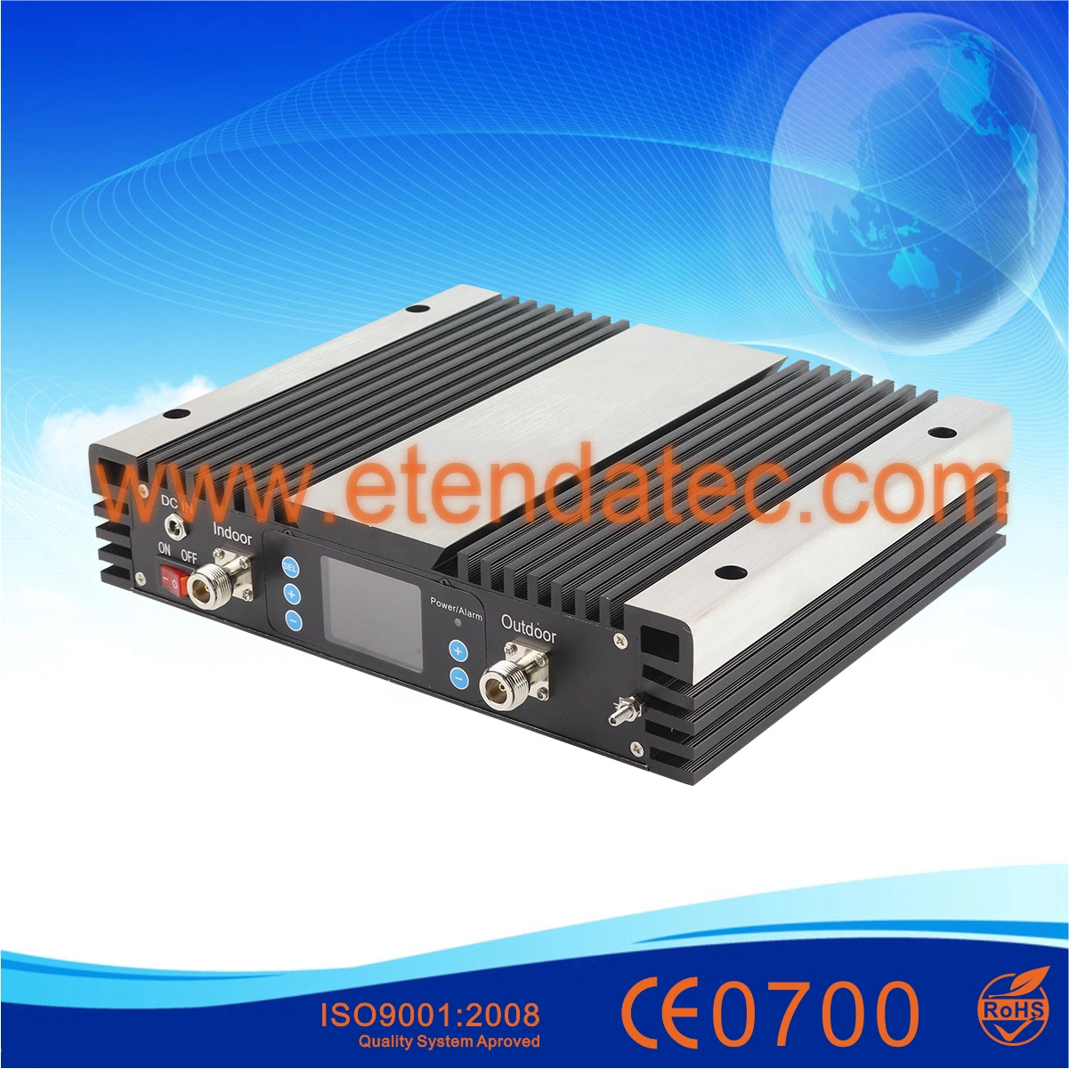 Tetre de alta potencia de 400MHz Iden/amplificador de señal celular con pantalla LCD display