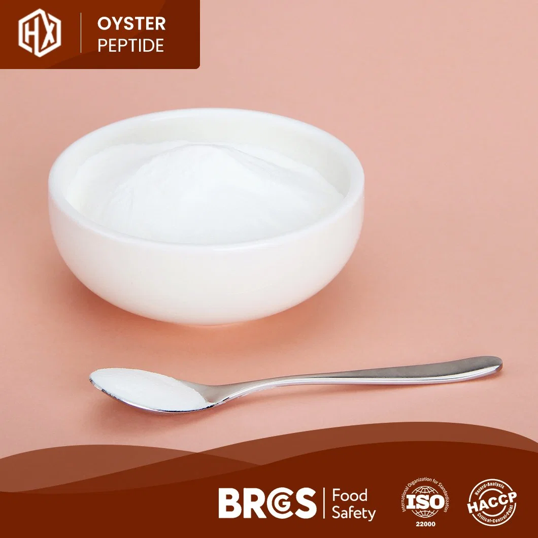 Haoxiang Oyster Peptide Rohkost und Getränke Großhandel Lebensmittel Grade 100% Hydrolyzed China Oyster Protein Peptid Powder für die Aufrechterhaltung der Feuchtigkeit Und Anti-Aging