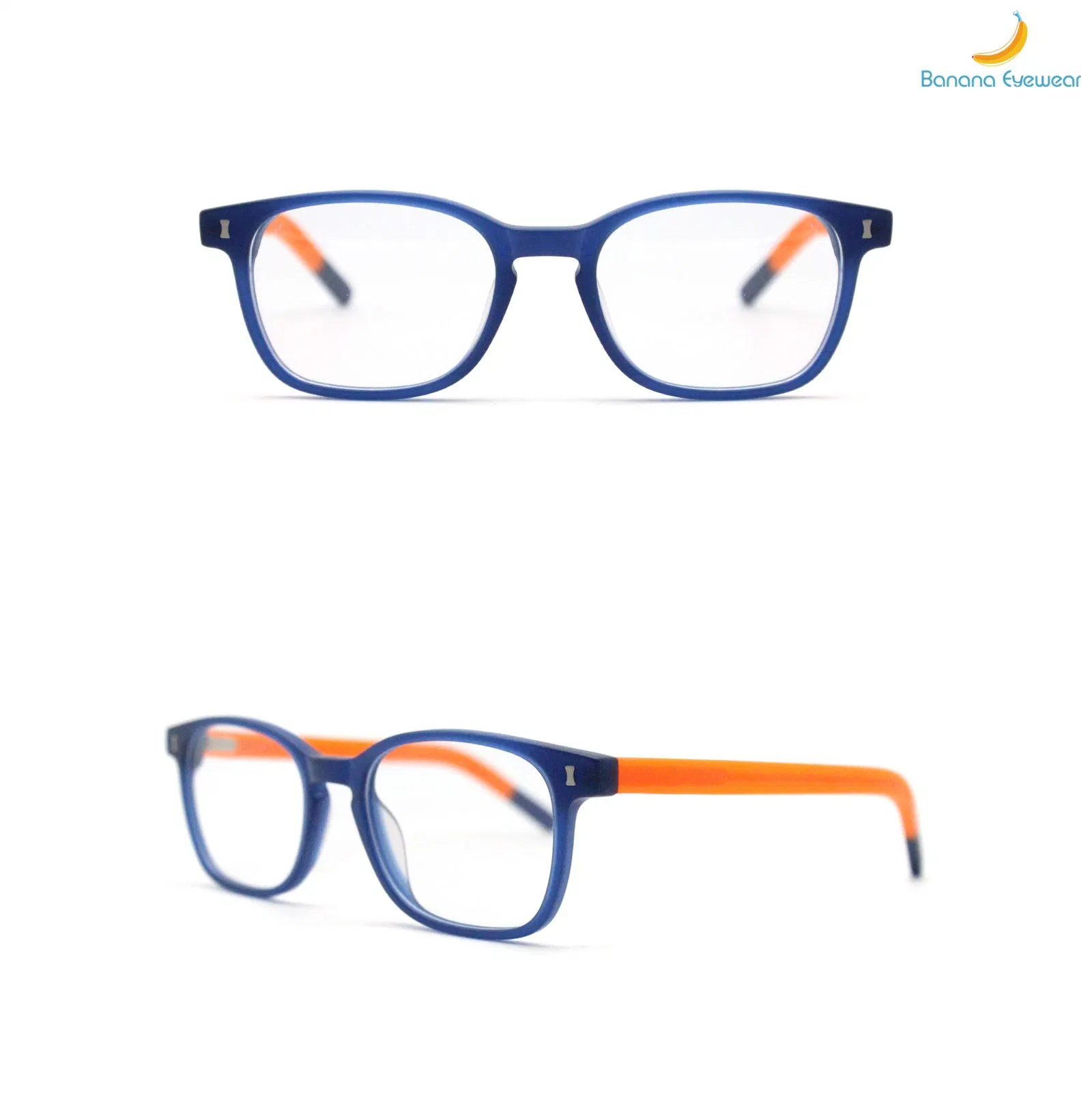 Classic Unisex Acetate Frame with Lamination End Tips Optical Eyeglass