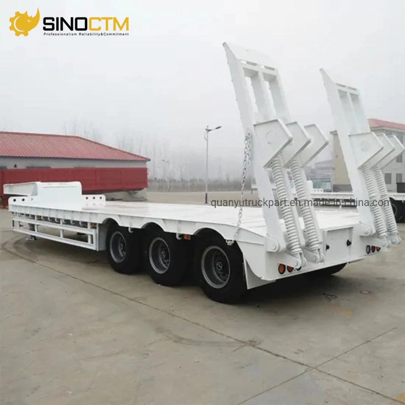 Container Transport Semi Trailer, 3axle 4axle Chassis Low Bed Semi Trailer Truck